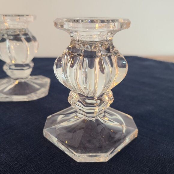 Vintage Gorham Set Full Lead Crystal Candle Stick Holders Made in West Germany - Picture 6 of 15